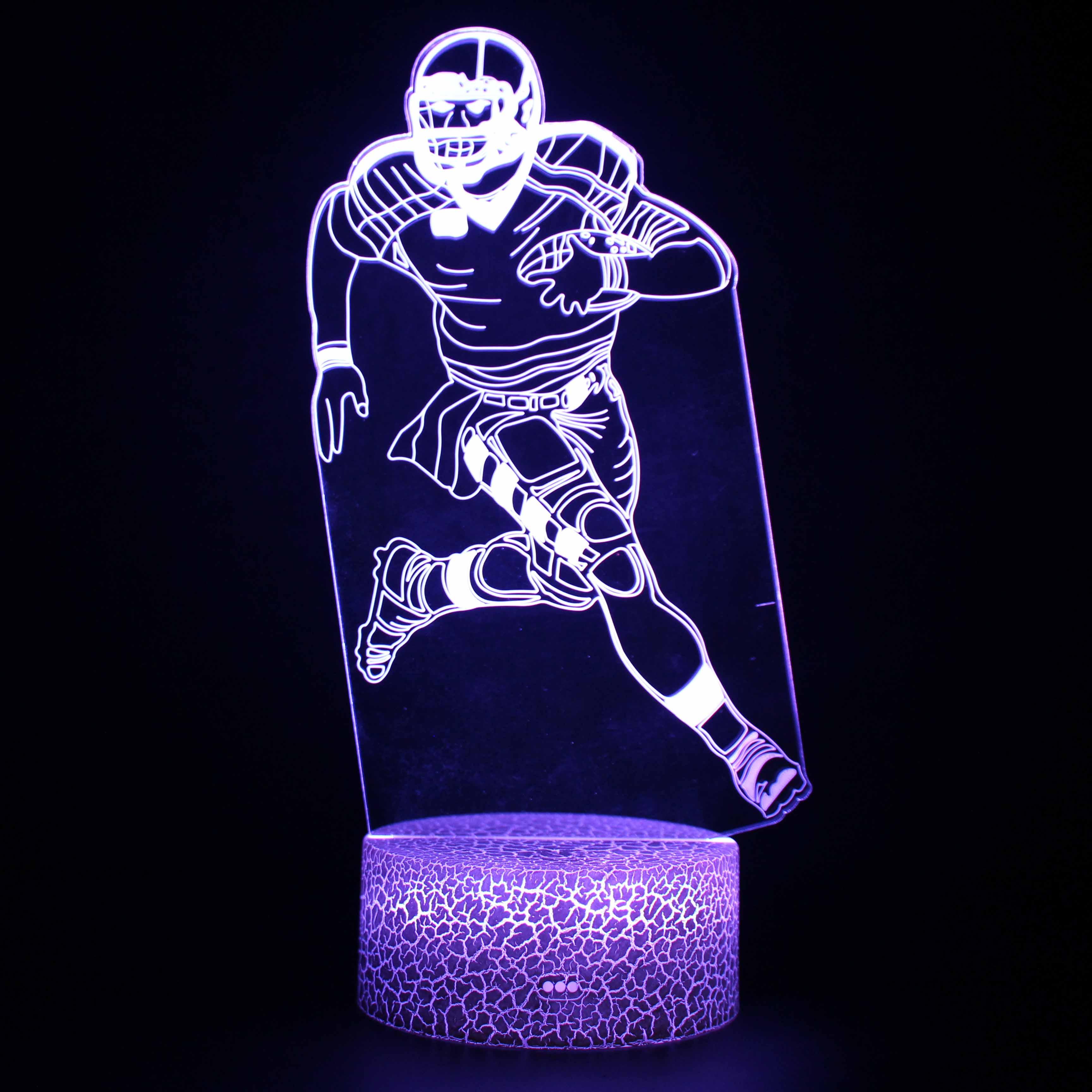 3D Optical Illusion Football Quarterback Lamp-3D Optical Lamp