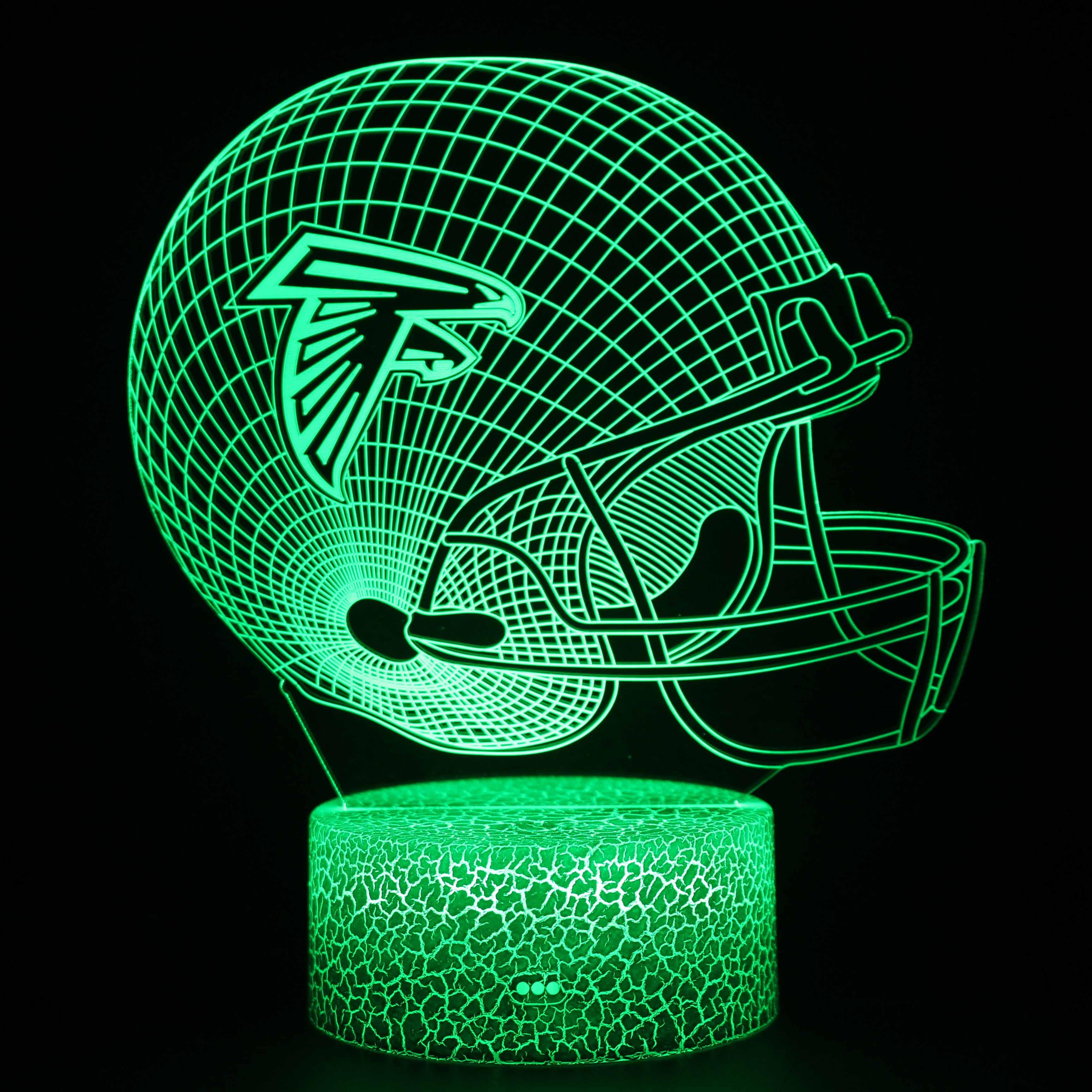 Atlanta Falcons Football Helmet 3D Optical Illusion Lamp-3D Optical Lamp