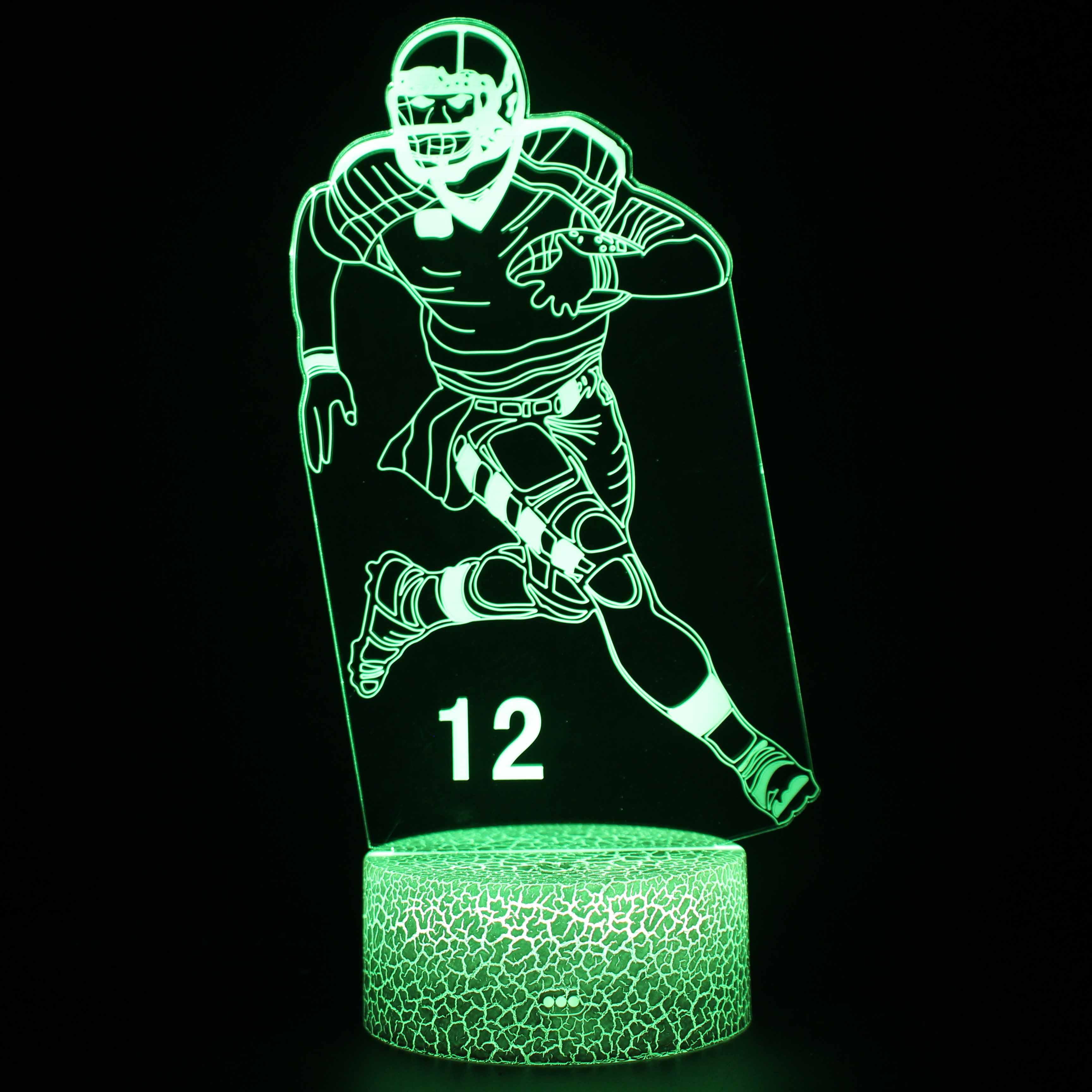 Football Quarterback 3D Optical Illusion Lamp-3D Optical Lamp