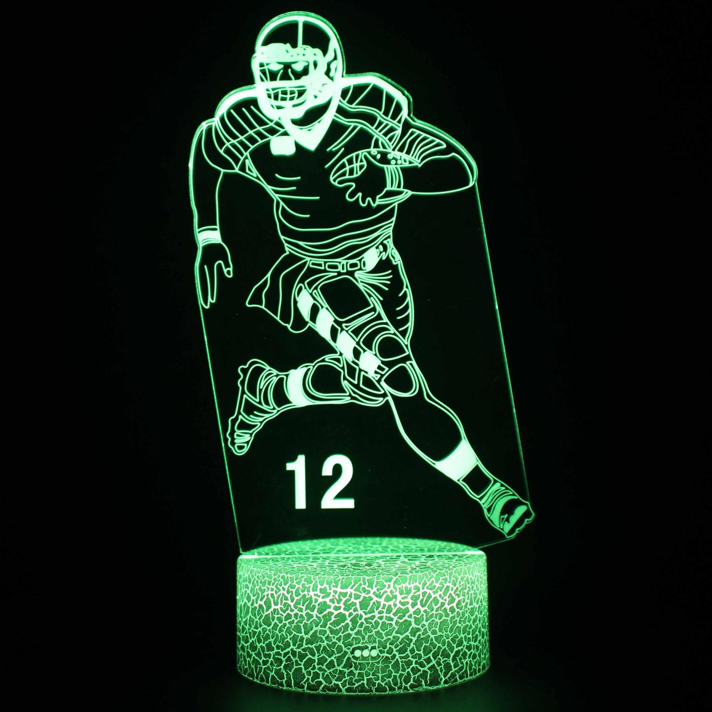 Football Quarterback 3D Optical Illusion Lamp-3D Optical Lamp