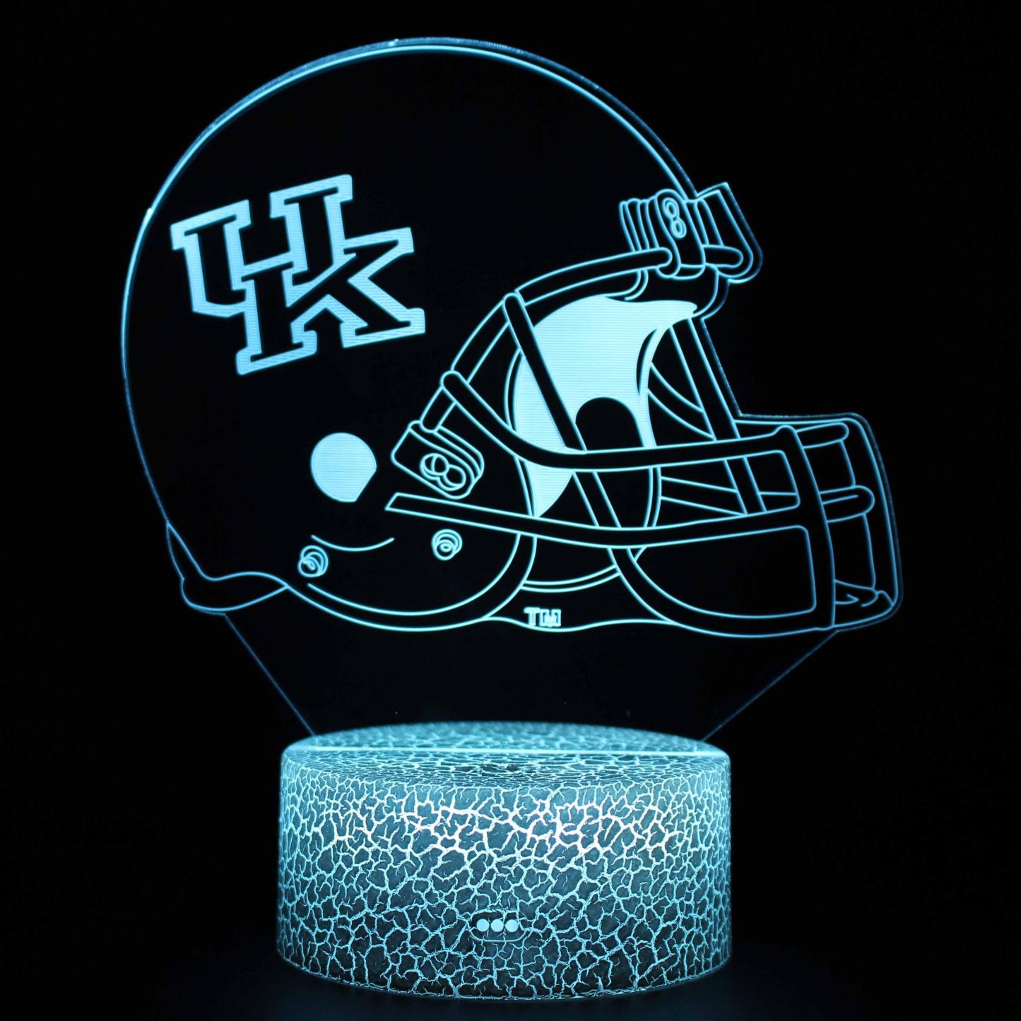 Kentucky Wildcats Football Helmet 3D Optical Illusion Lamp-3D Optical Lamp