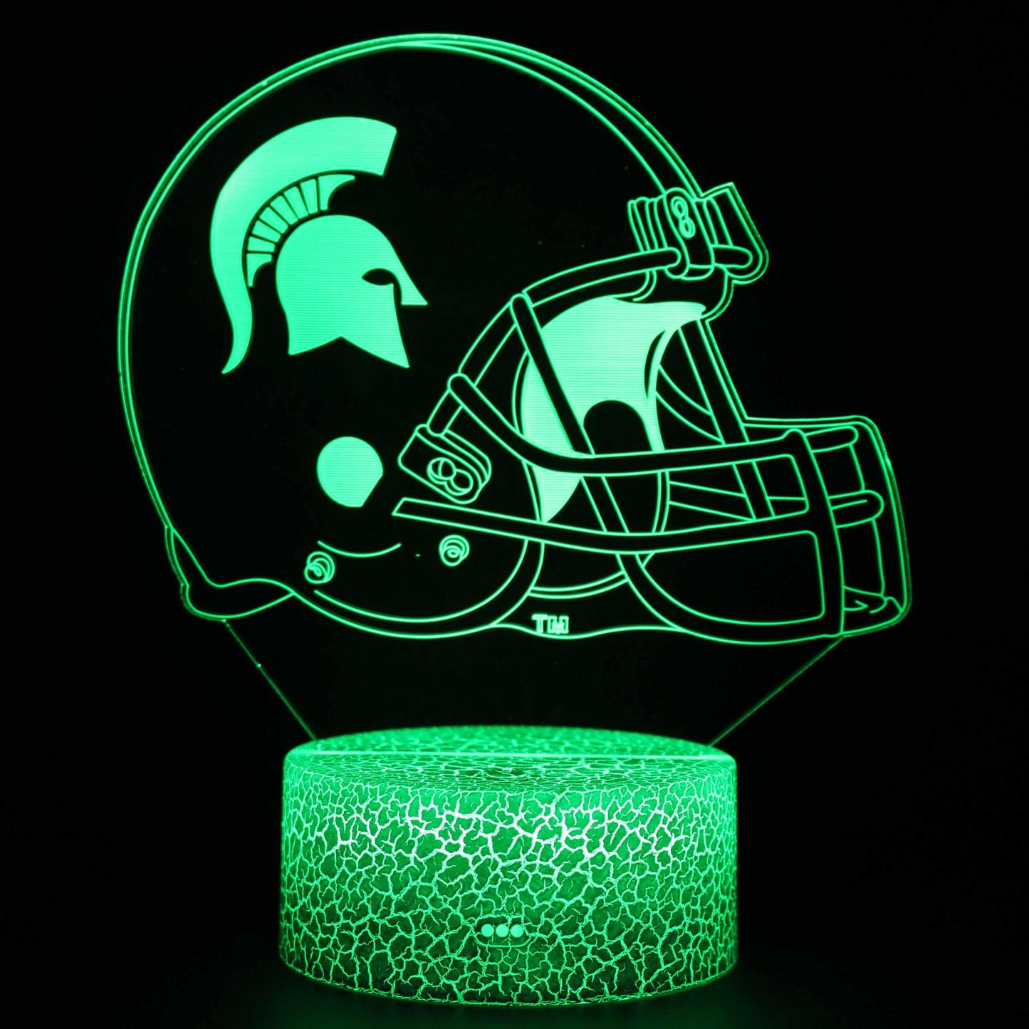Trojan Football Helmet 3D Optical Illusion Lamp - 3D Optical Lamp