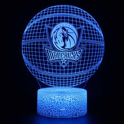 Dallas Mavericks Basketball 3D Optical Illusion Lamp - 3D Optical Lamp