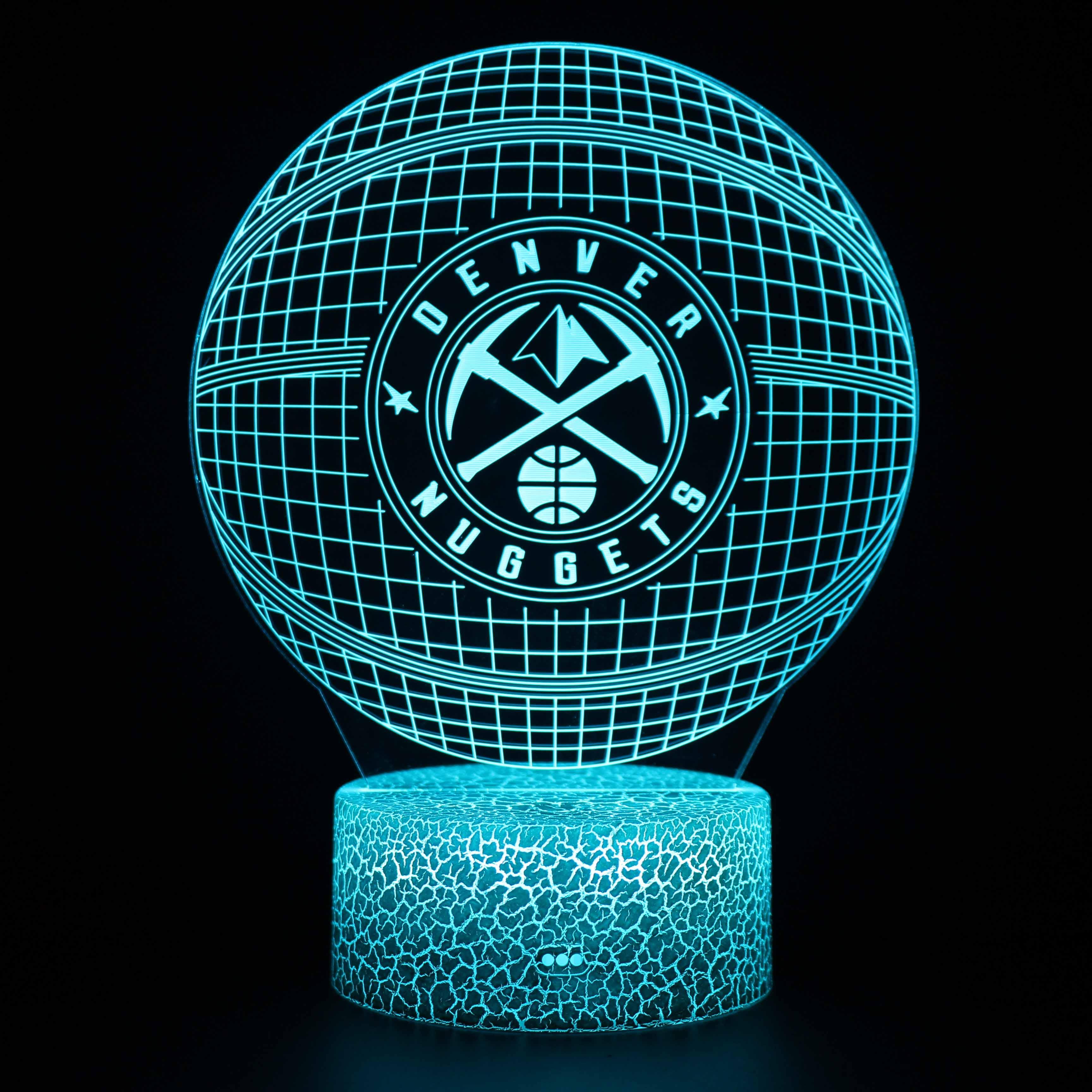 Nuggets Basketball LED Lamp-3D Optical Lamp