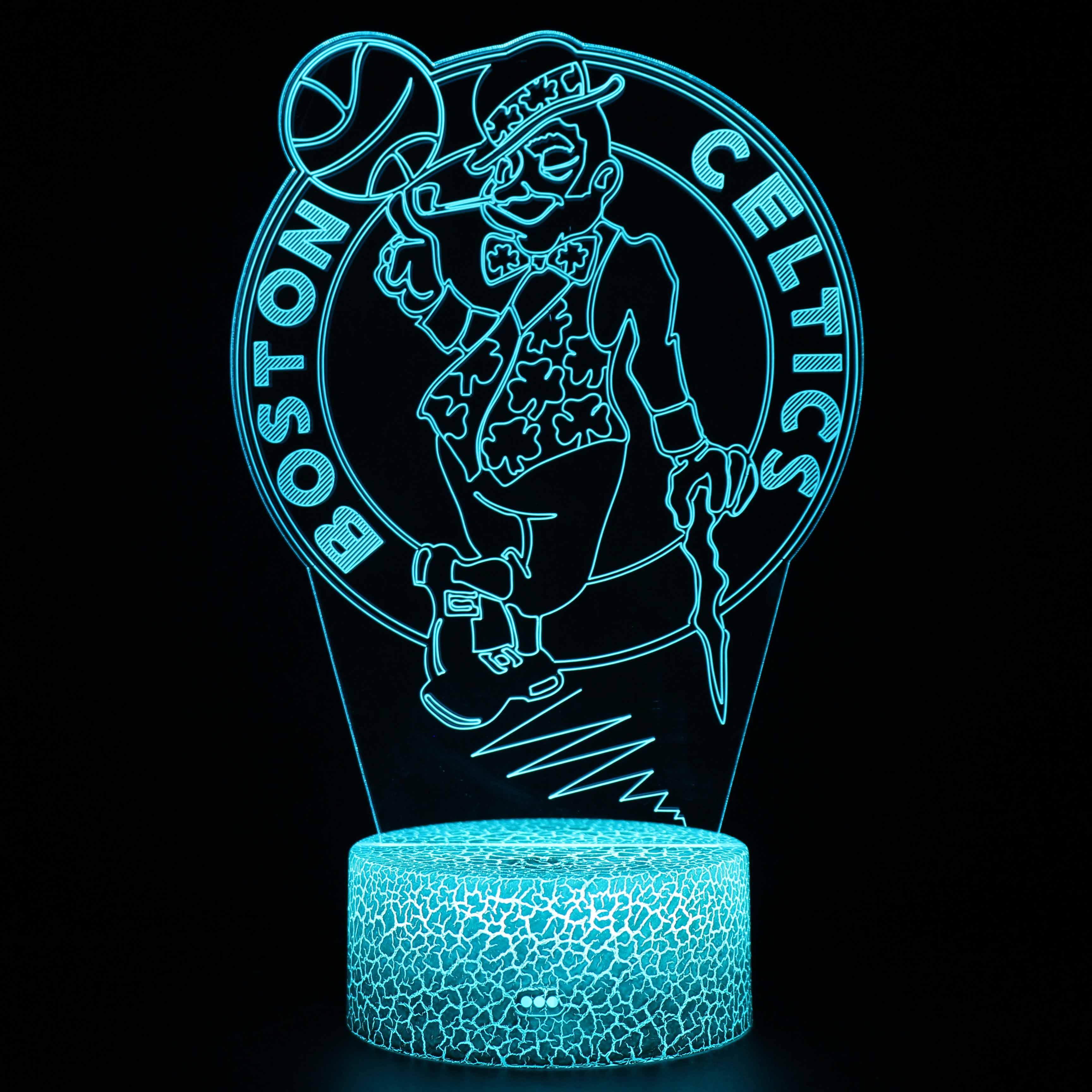 Boston Celtics Basketball 3D Optical Illusion Lamp - 3D Optical Lamp