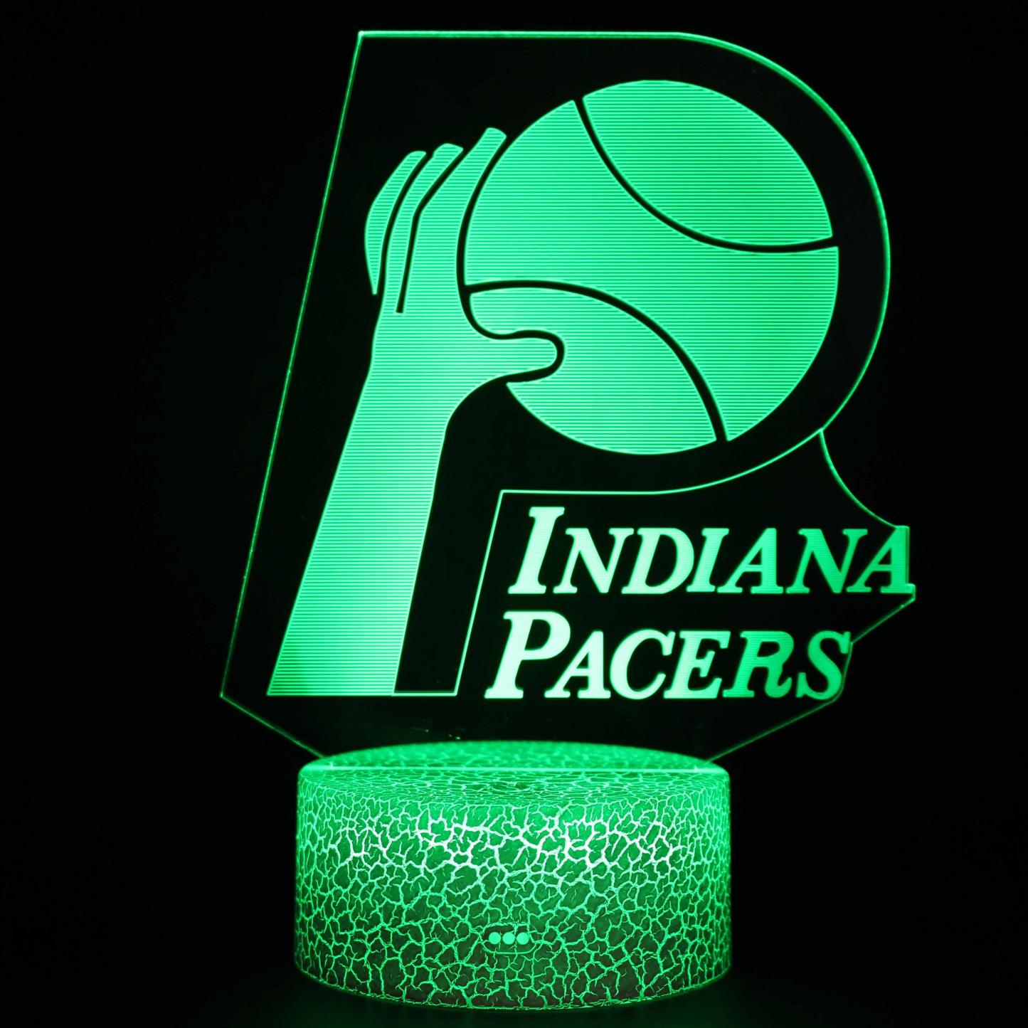 Indiana Pacers Basketball 3D Optical Illusion Lamp - 3D Optical Lamp