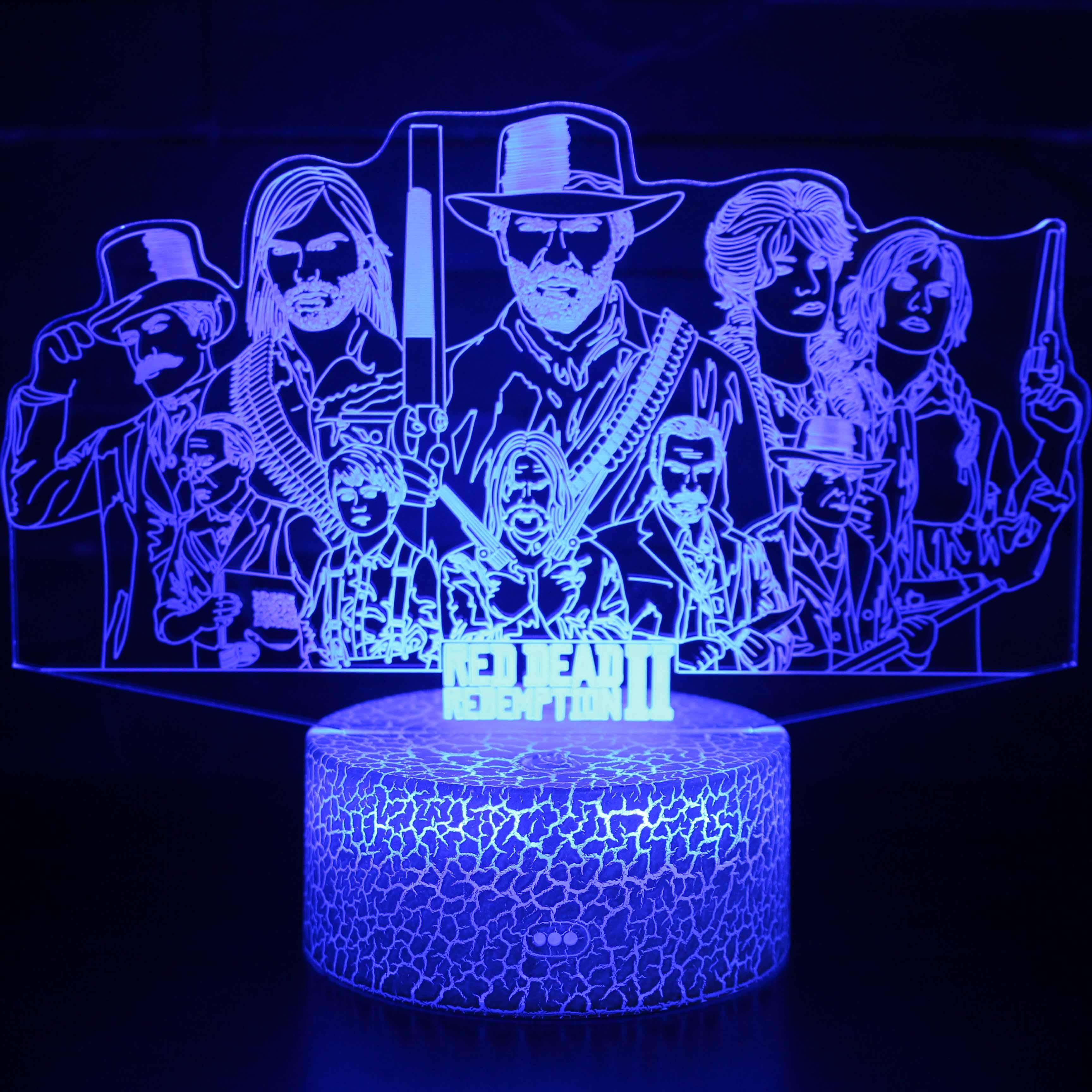 Red Dead Cast Lamp-3D Optical Lamp