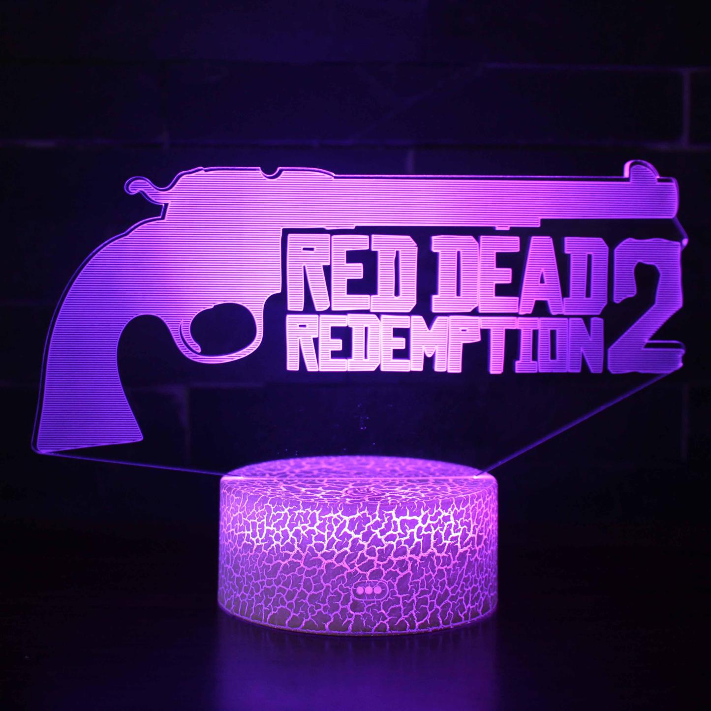 Red Dead Redemption 2 3D Optical Illusion Lamp - 3D Optical Lamp