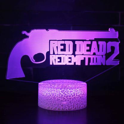 Red Dead Redemption 2 3D Optical Illusion Lamp - 3D Optical Lamp