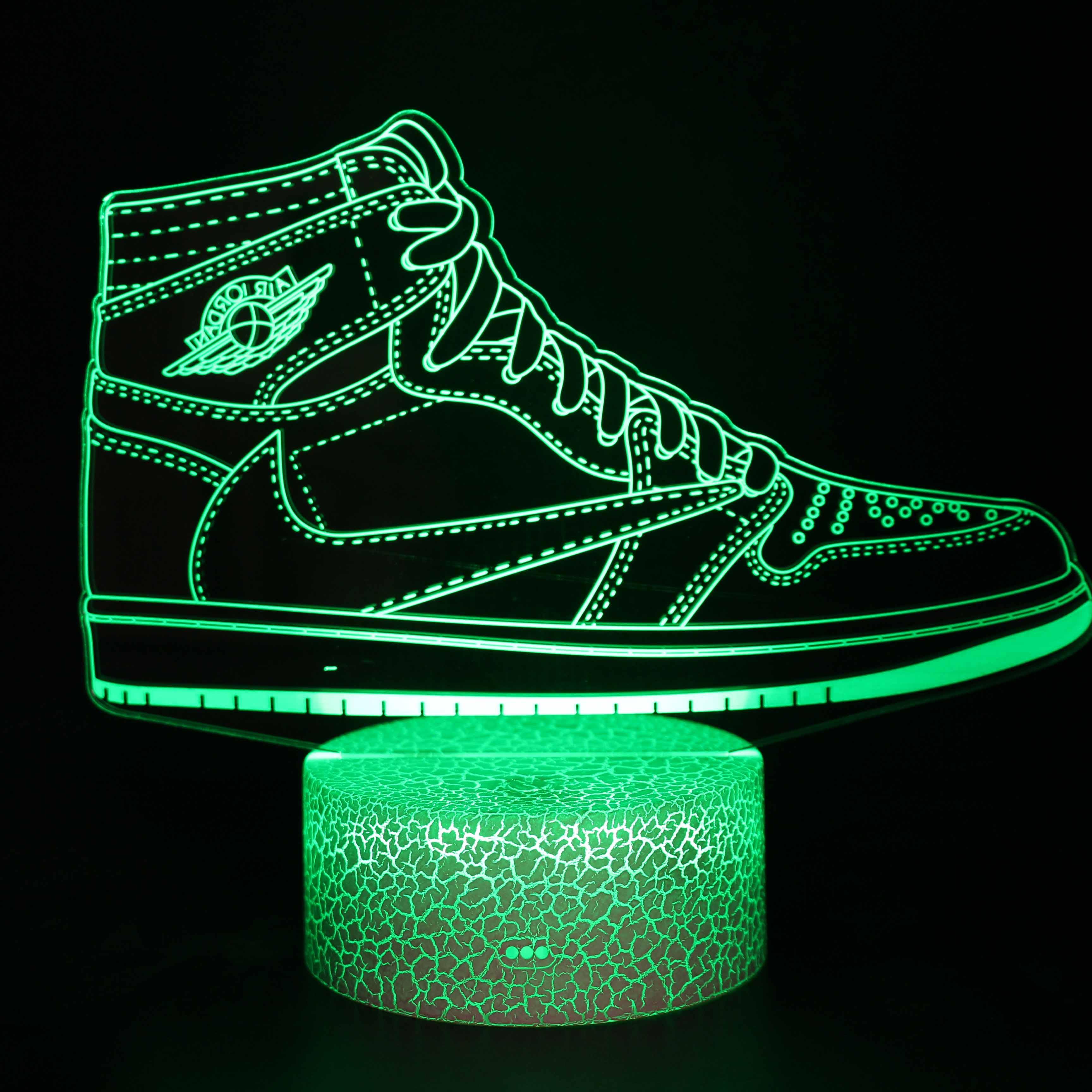 Basketball Shoes 3D Optical Illusion Lamp For Modern Style-3D Optical Lamp