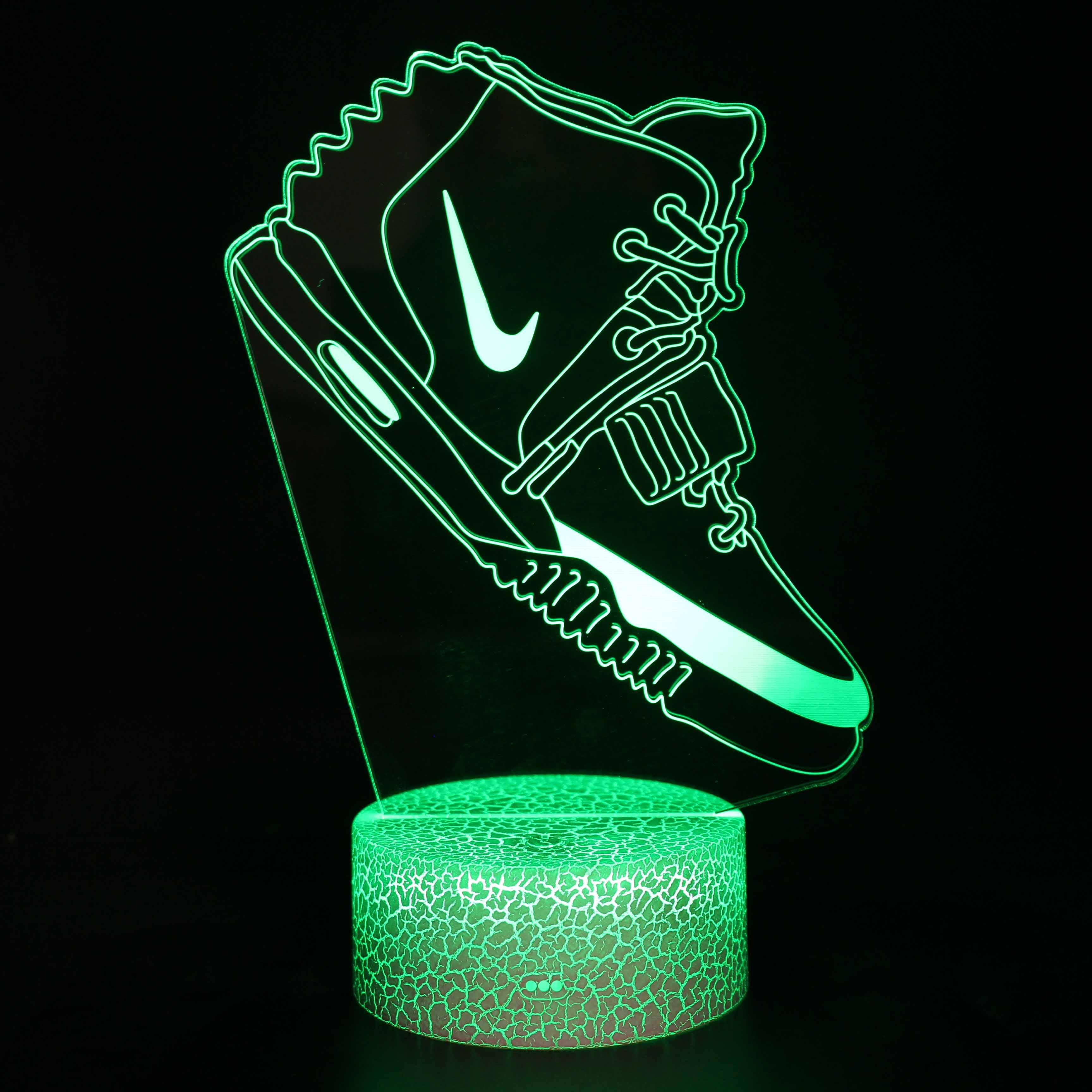 Basketball Shoes 3D Optical Illusion Lamp For Futuristic Touch-3D Optical Lamp