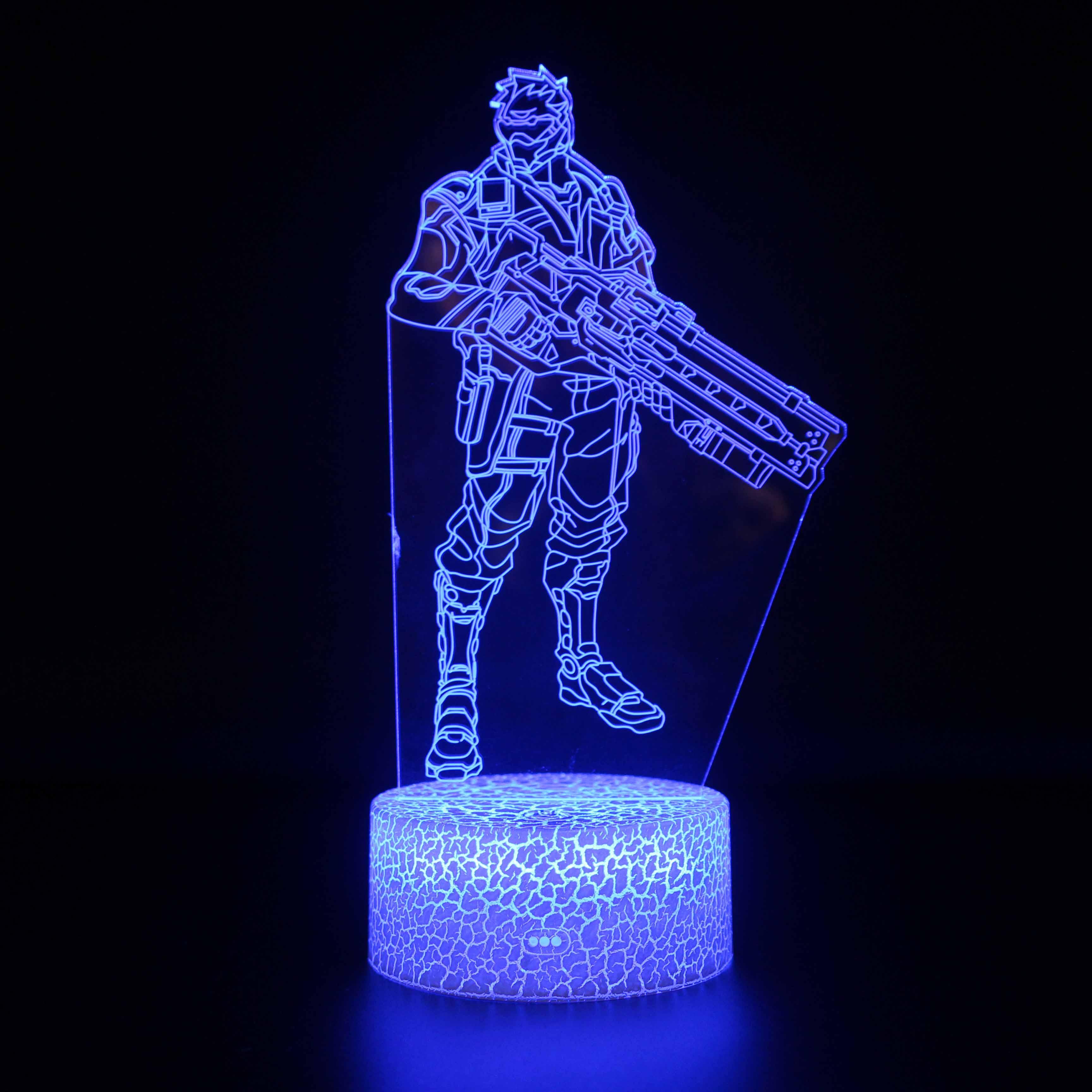 Overwatch Character 3D Optical Illusion Lamp-3D Optical Lamp