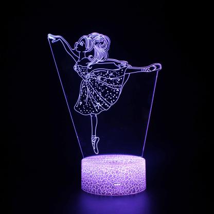 Ballerina Girl 3D Optical Illusion Lamp-3D Optical Lamp