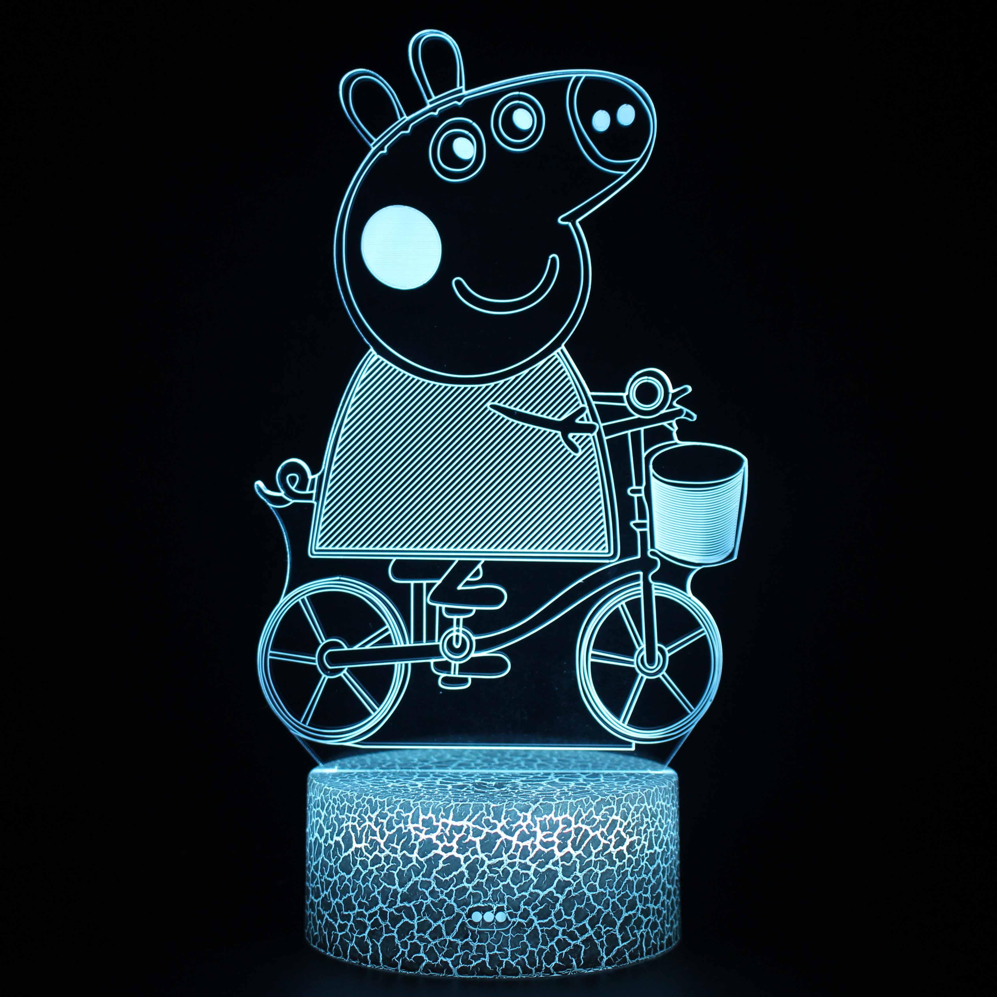 Cartoon Bicycle LED Lamp-3D Optical Lamp