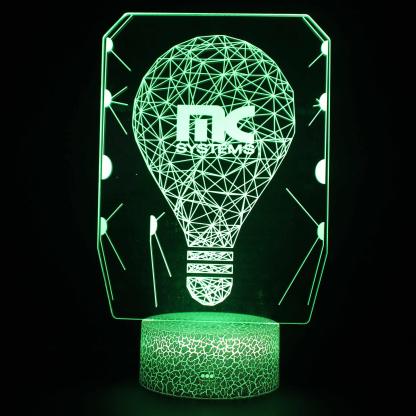 NC Systems Logo 3D Optical Illusion Lamp-3D Optical Lamp