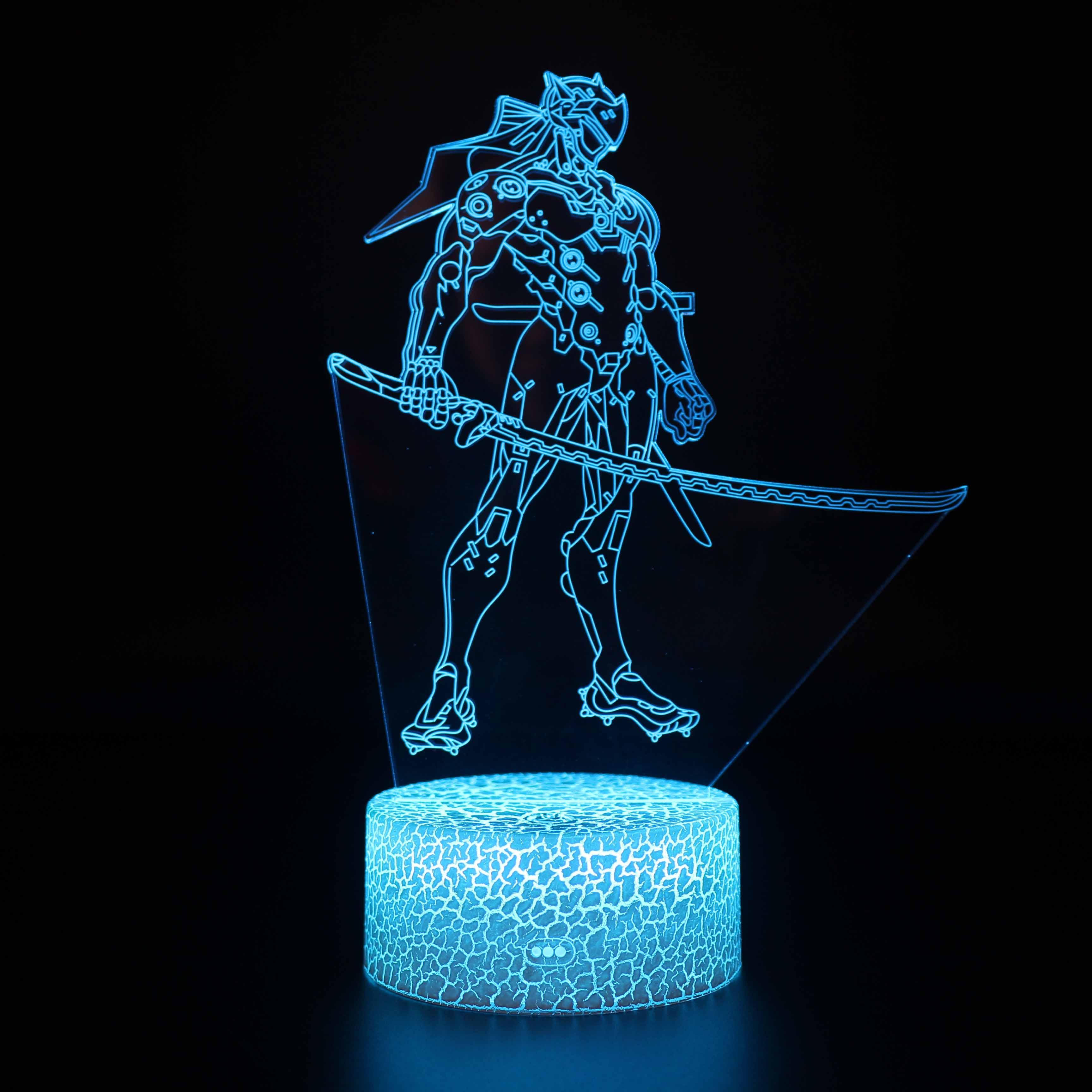 Overwatch Themed 3D Visual LED Illusion Light-3D Optical Lamp