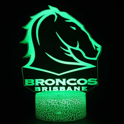 Remote Control Brisbane Broncos 3D Optical Illusion Lamp-3D Optical Lamp