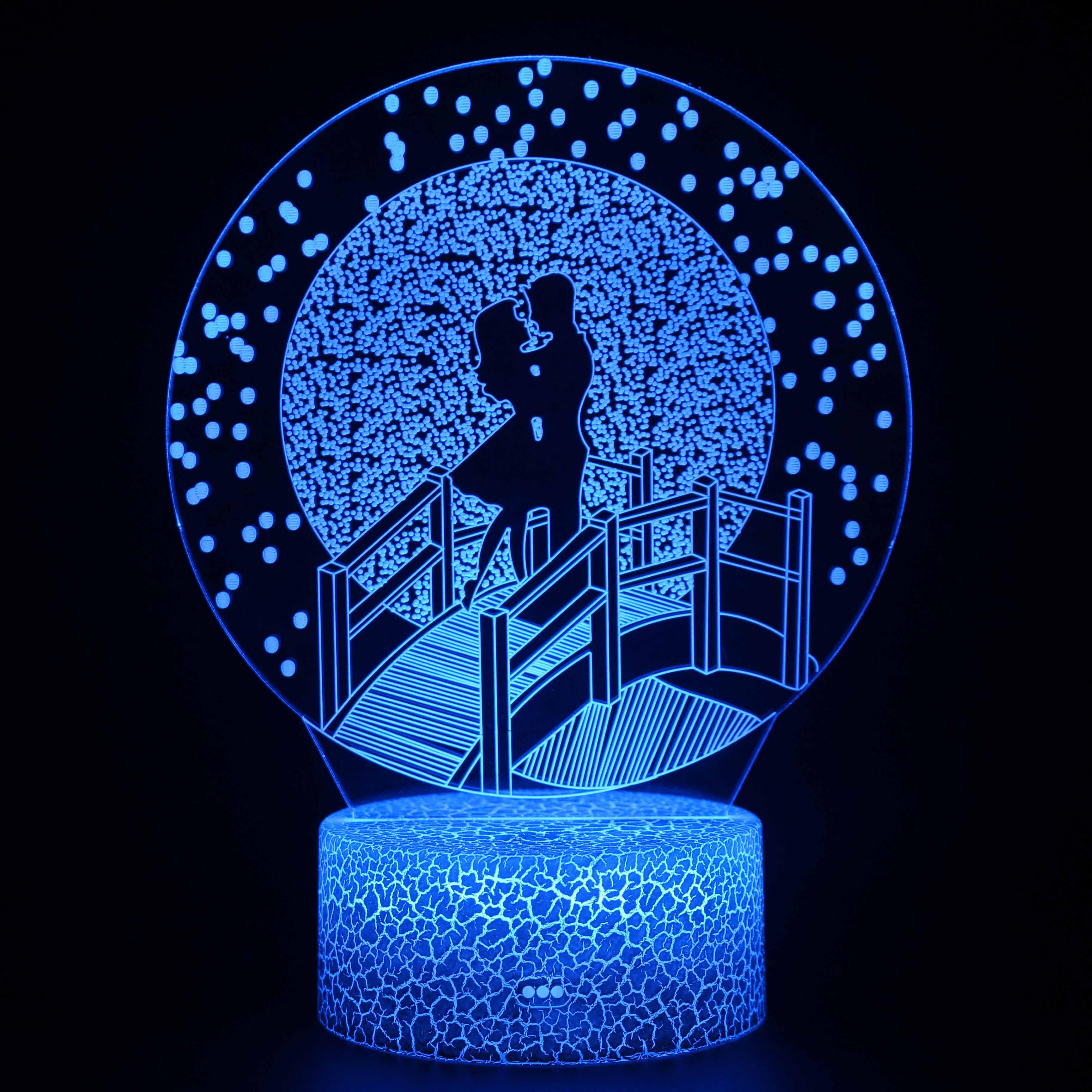 Valentine Decorative Table Lamp-3D Optical Lamp