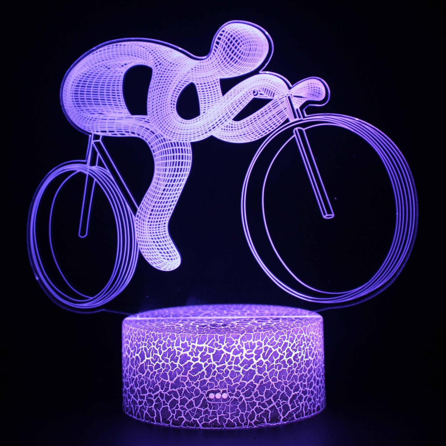 Biker Abstract Optical Lamp-3D Optical Lamp