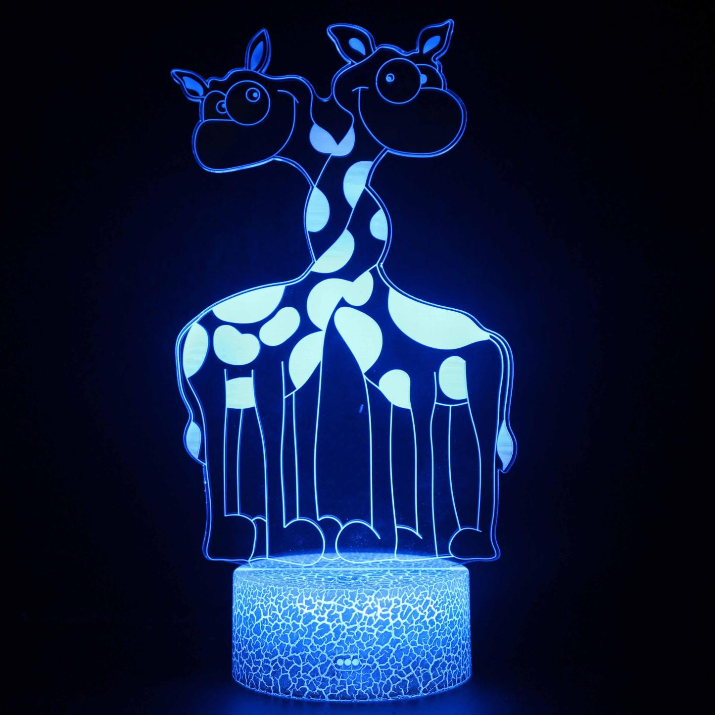 Glowing Giraffe Acrylic Lamp-3D Optical Lamp