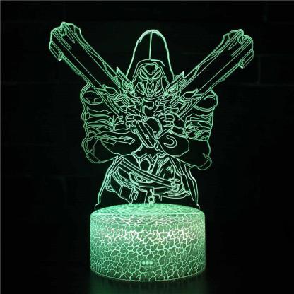 Overwatch LED Optical Lamp with LED Color Modes And Remote Control-3D Optical Lamp