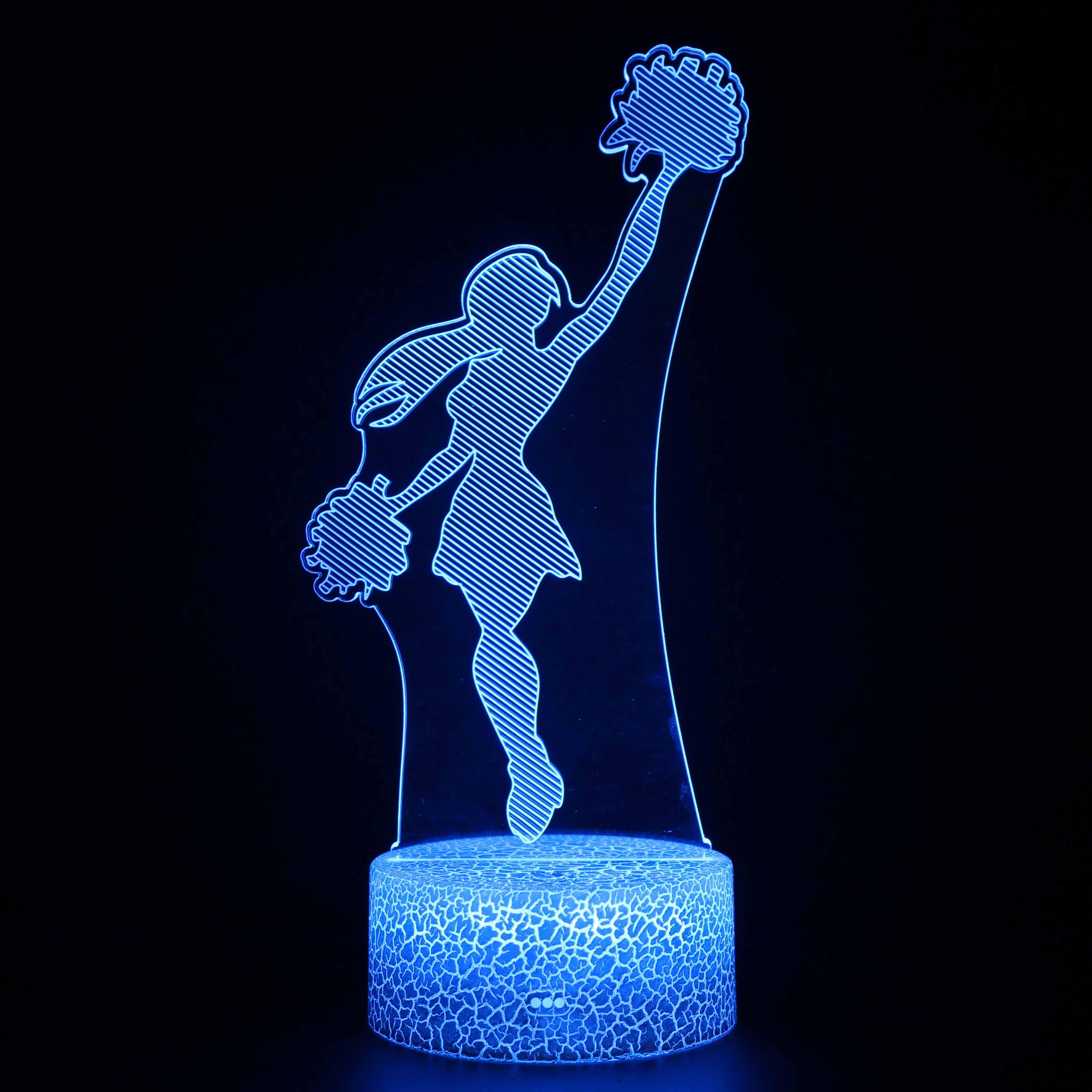 Cheerleader 3D Optical Illusion Lamp-3D Optical Lamp