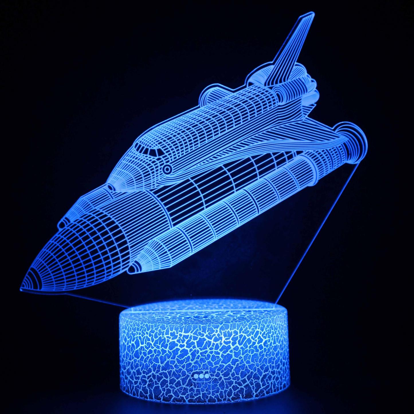 Flying Spaceship 3D Optical Illusion Lamp - 3D Optical Lamp