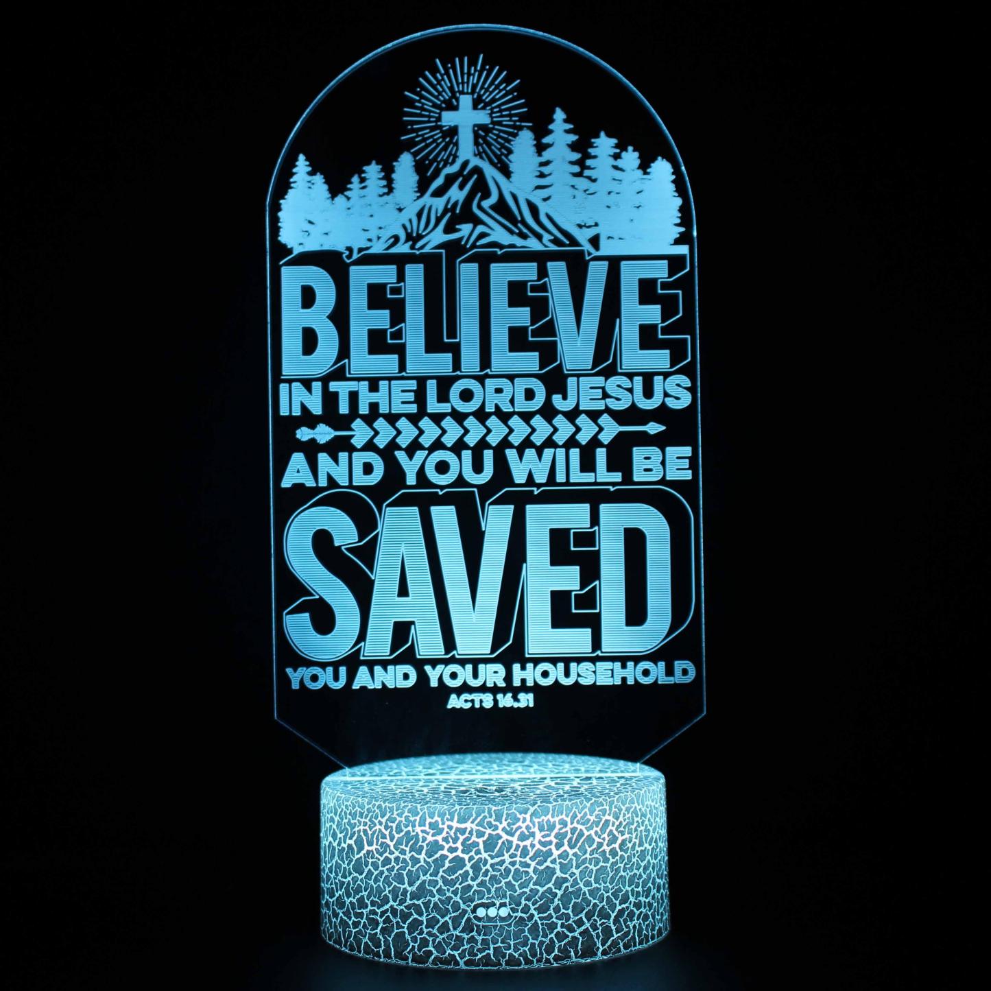 Bible Verse 3D Optical Illusion Lamp - 3D Optical Lamp