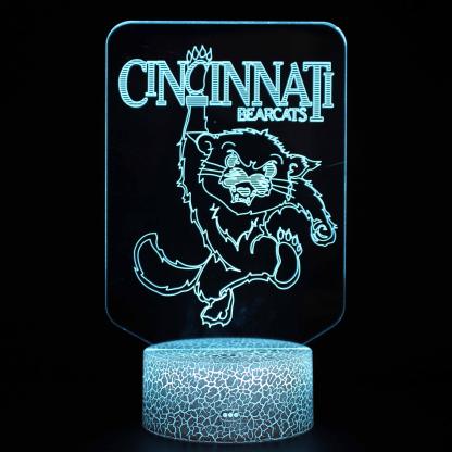 Cincinnati Bearcats 3D Optical Illusion Lamp - 3D Optical Lamp