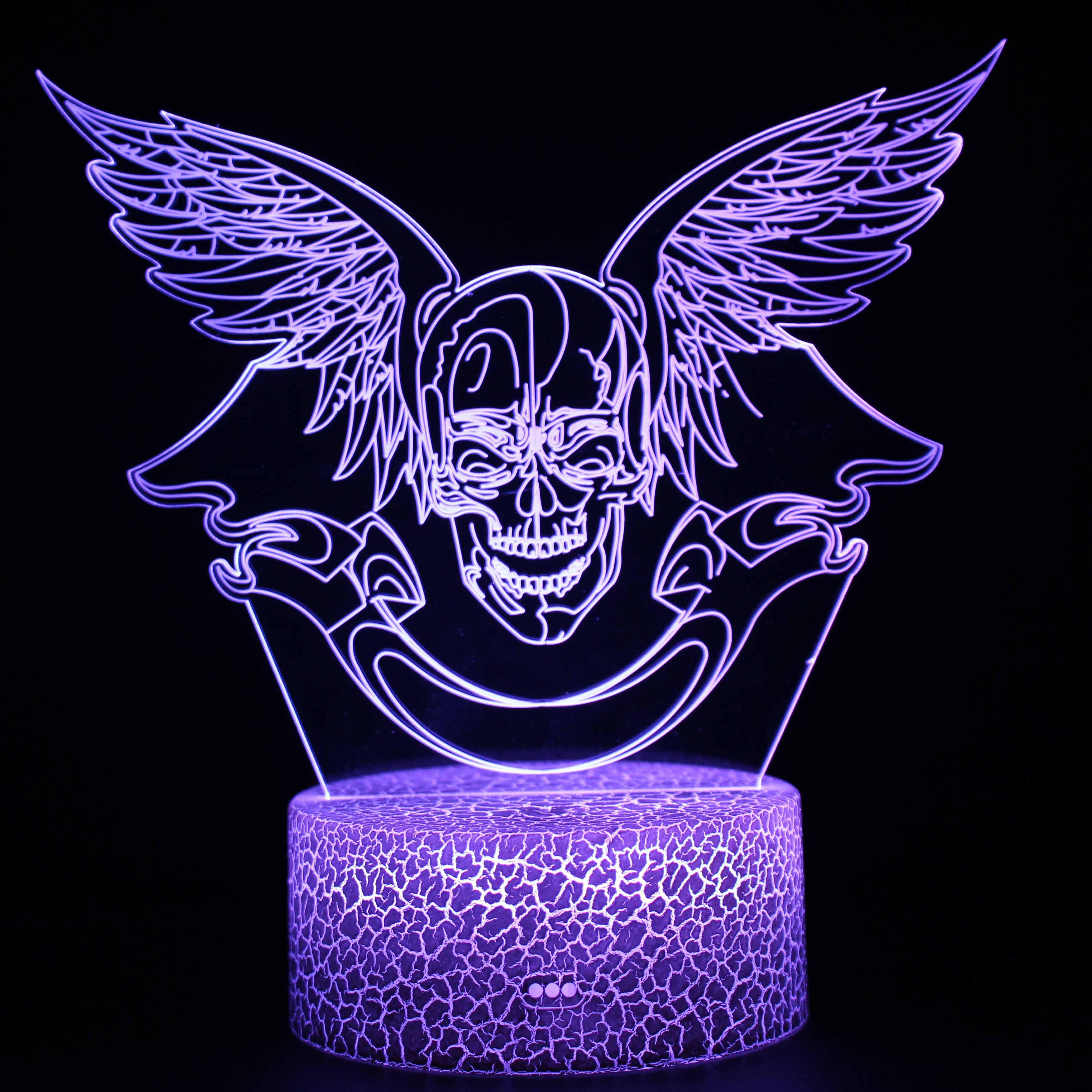 Halloween Scary Skull 3D Optical Illusion Lamp - 3D Optical Lamp