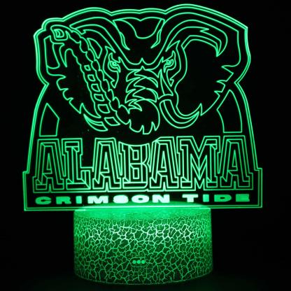 Alabama Crimson Tide 3D Optical Illusion Lamp - 3D Optical Lamp