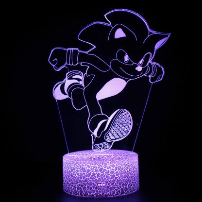 Sonic The Hedgehog 3D Optical Illusion Lamp - 3D Optical Lamp