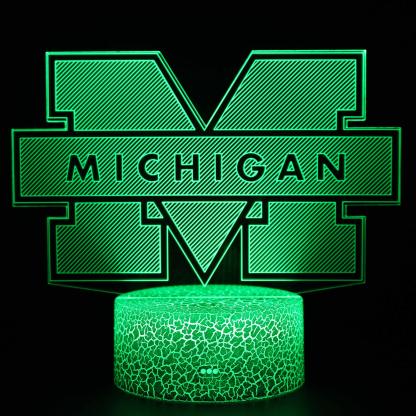 Michigan 3D Optical Illusion Lamp - 3D Optical Lamp