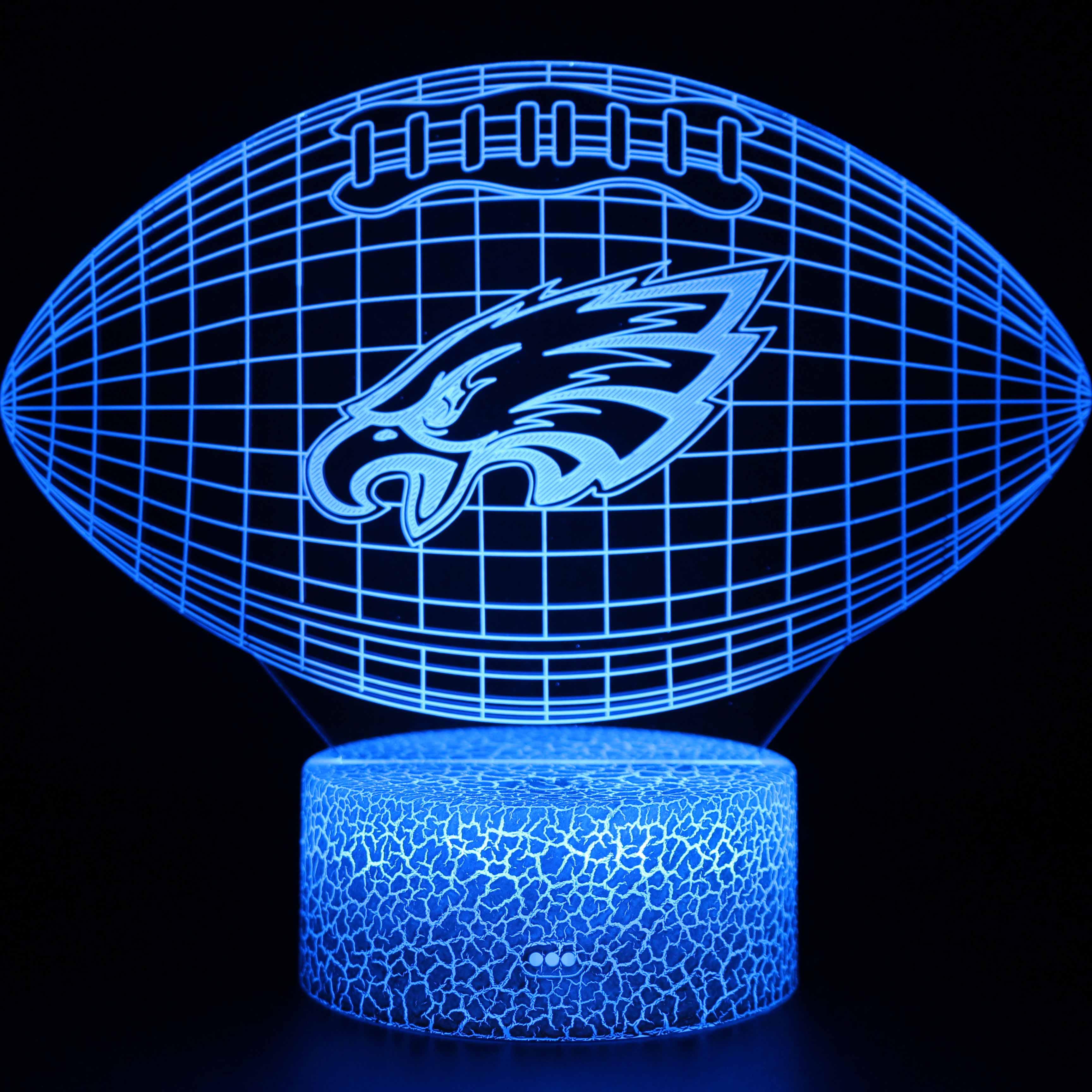 Philadelphia Eagles Football 3D Optical Illusion Lamp - 3D Optical Lamp