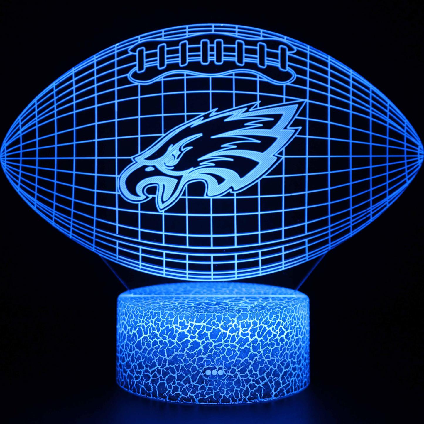 Philadelphia Eagles Football 3D Optical Illusion Lamp - 3D Optical Lamp