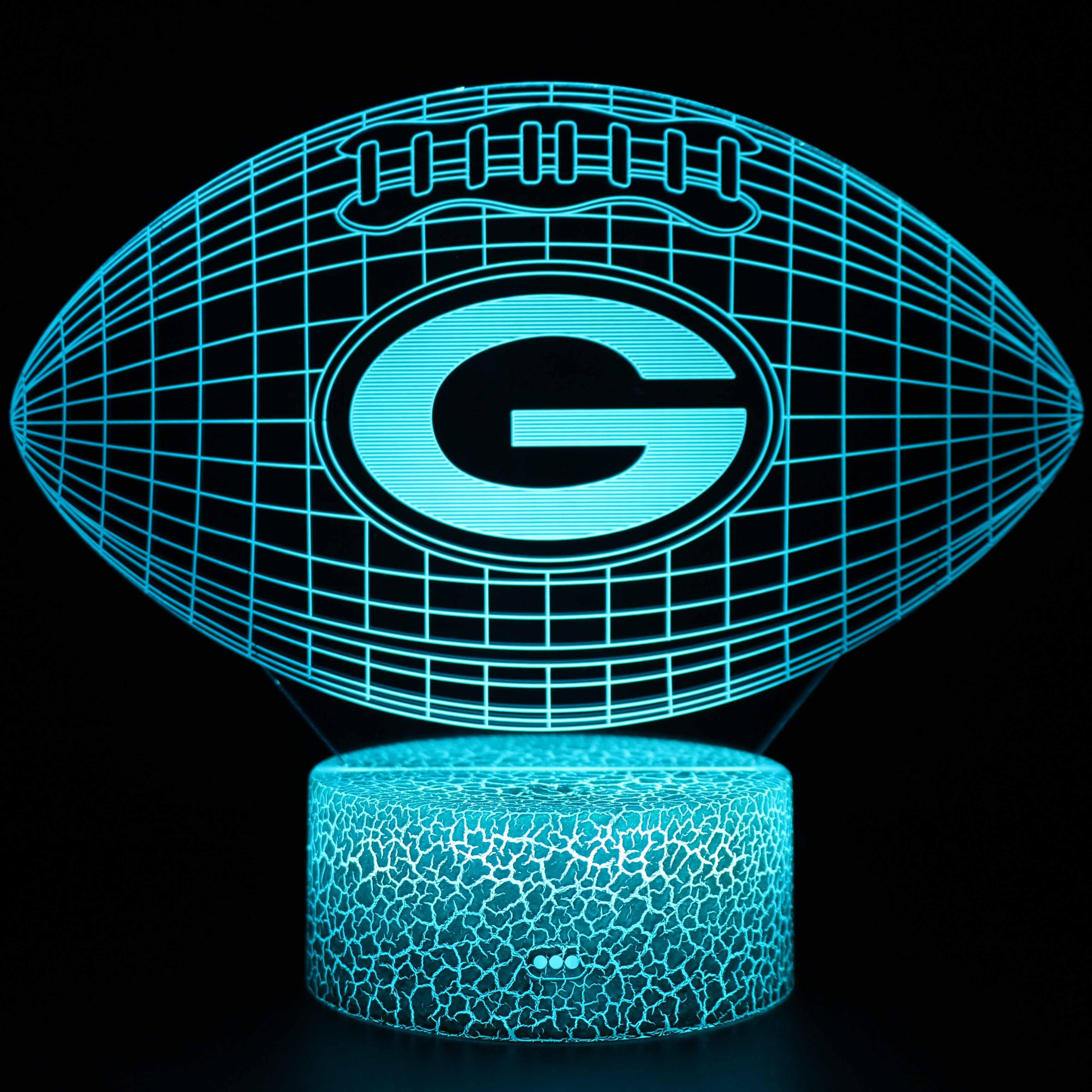 Green Bay Packers Football 3D Optical Illusion Lamp - 3D Optical Lamp