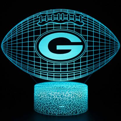 Packers Football 3D Lamp A Glowing Tribute to Green Bay Pride-3D Optical Lamp