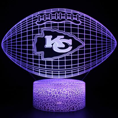 Kansas City Chiefs Football 3D Optical Illusion Lamp - 3D Optical Lamp