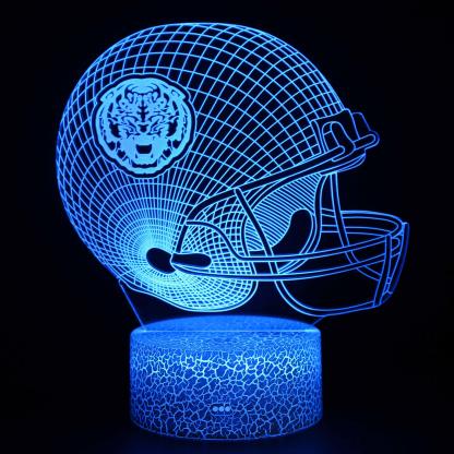 Tiger Football Helmet 3D Optical Illusion Lamp - 3D Optical Lamp