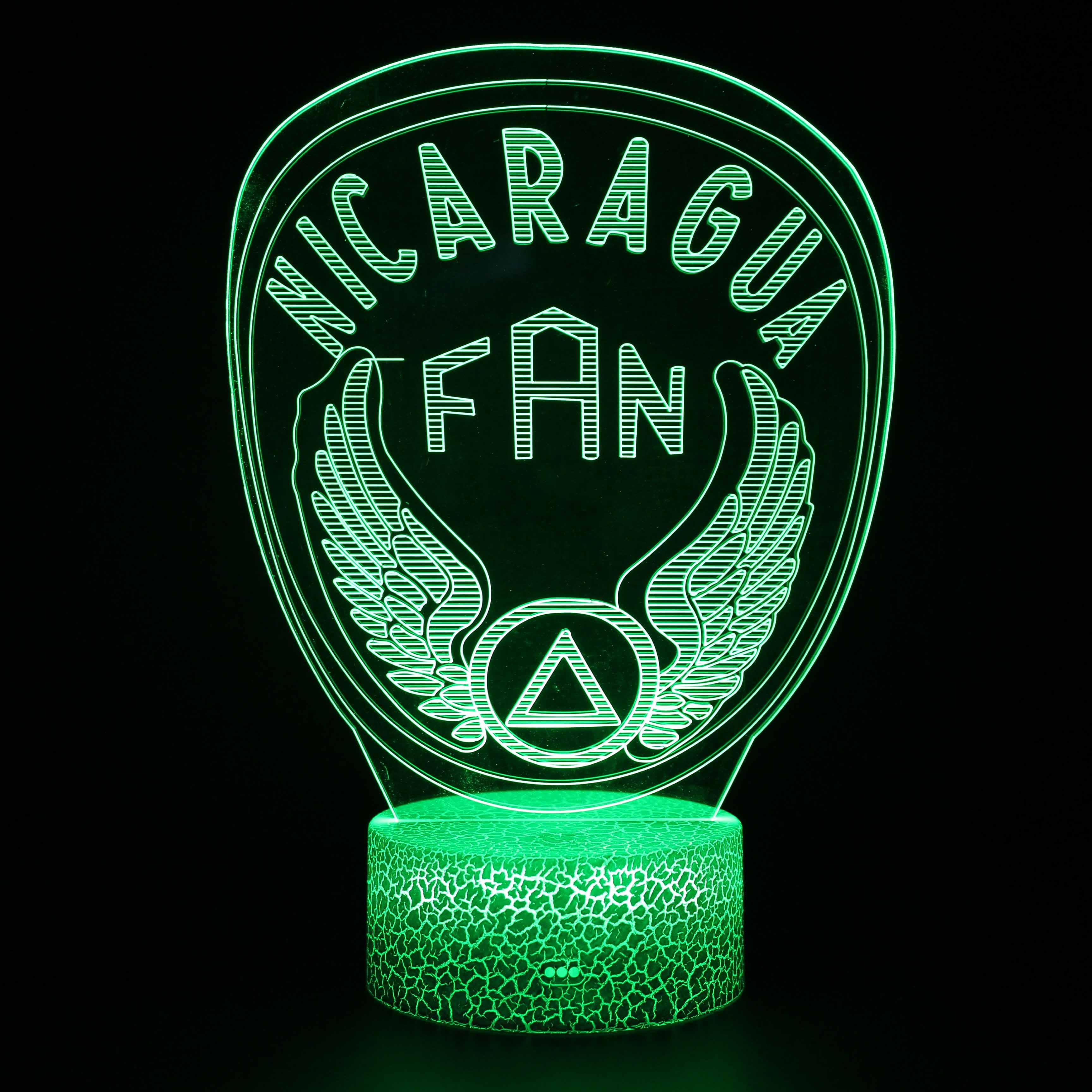 Nicaragua Fan LED Lamp-3D Optical Lamp