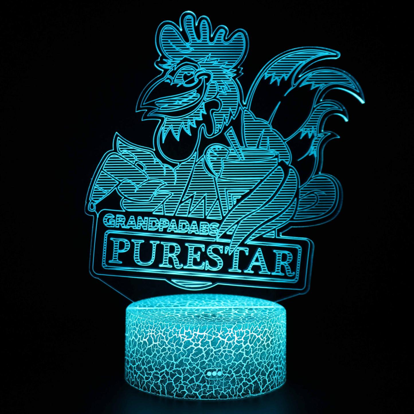 Purestar Team Logo 3D Optical Illusion Lamp - 3D Optical Lamp