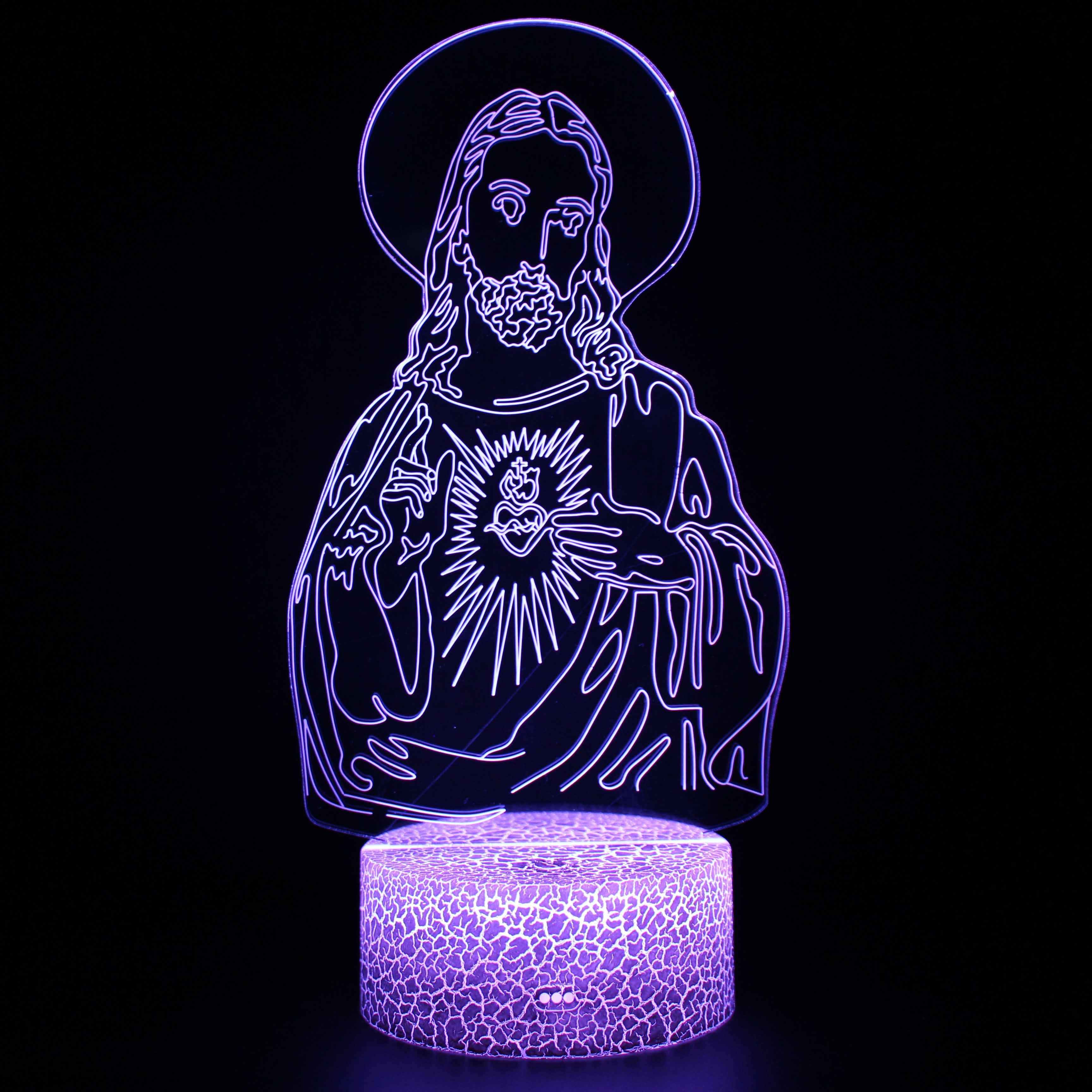 Jesus 3D Optical Illusion Lamp-3D Optical Lamp