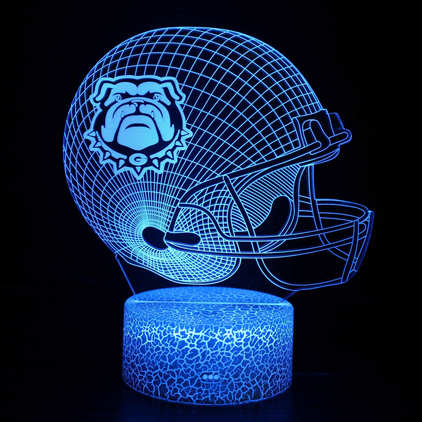 Georgia Bulldogs Football Helmet 3D Optical Illusion Lamp-3D Optical Lamp