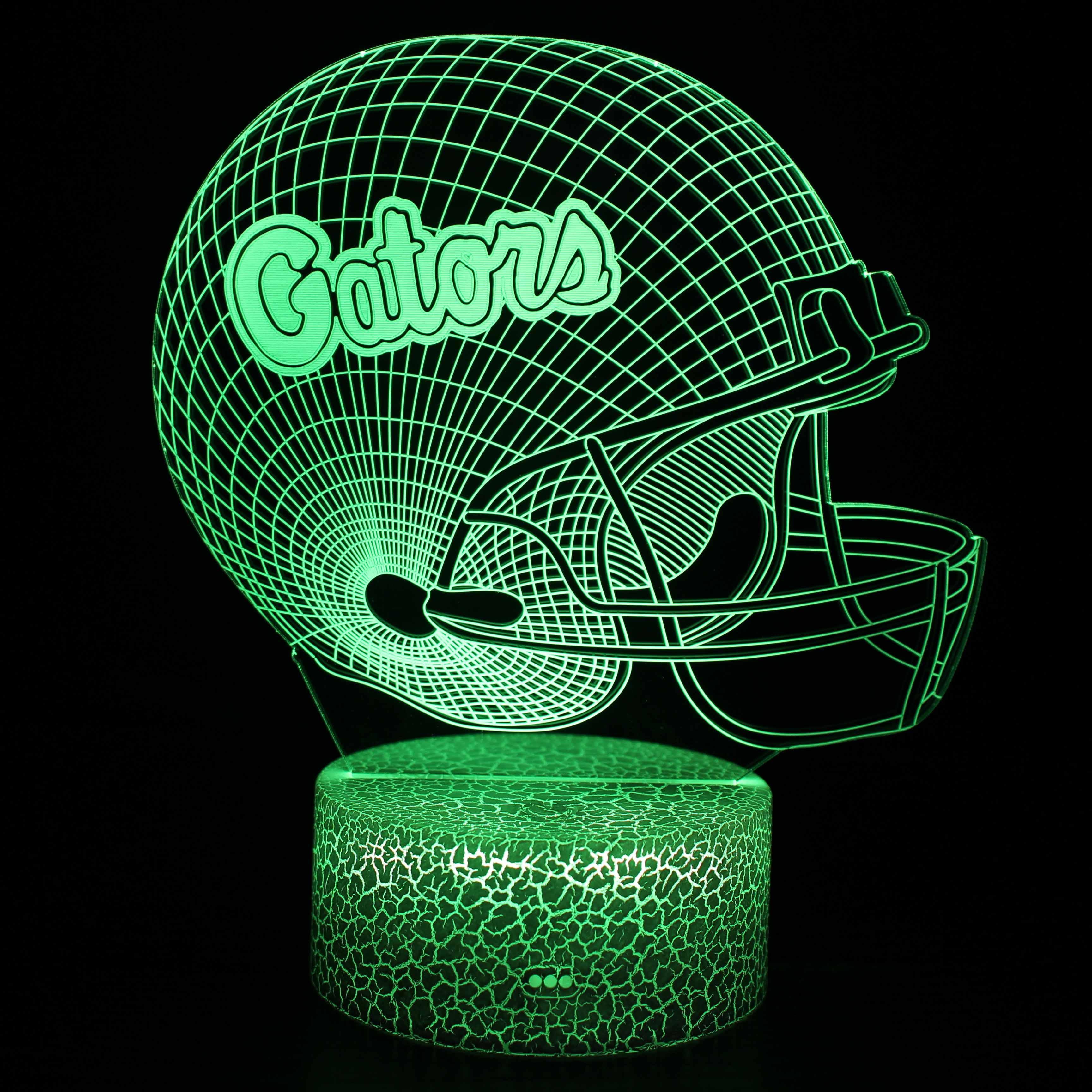 Florida Gators Football Helmet 3D Optical Illusion Lamp-3D Optical Lamp