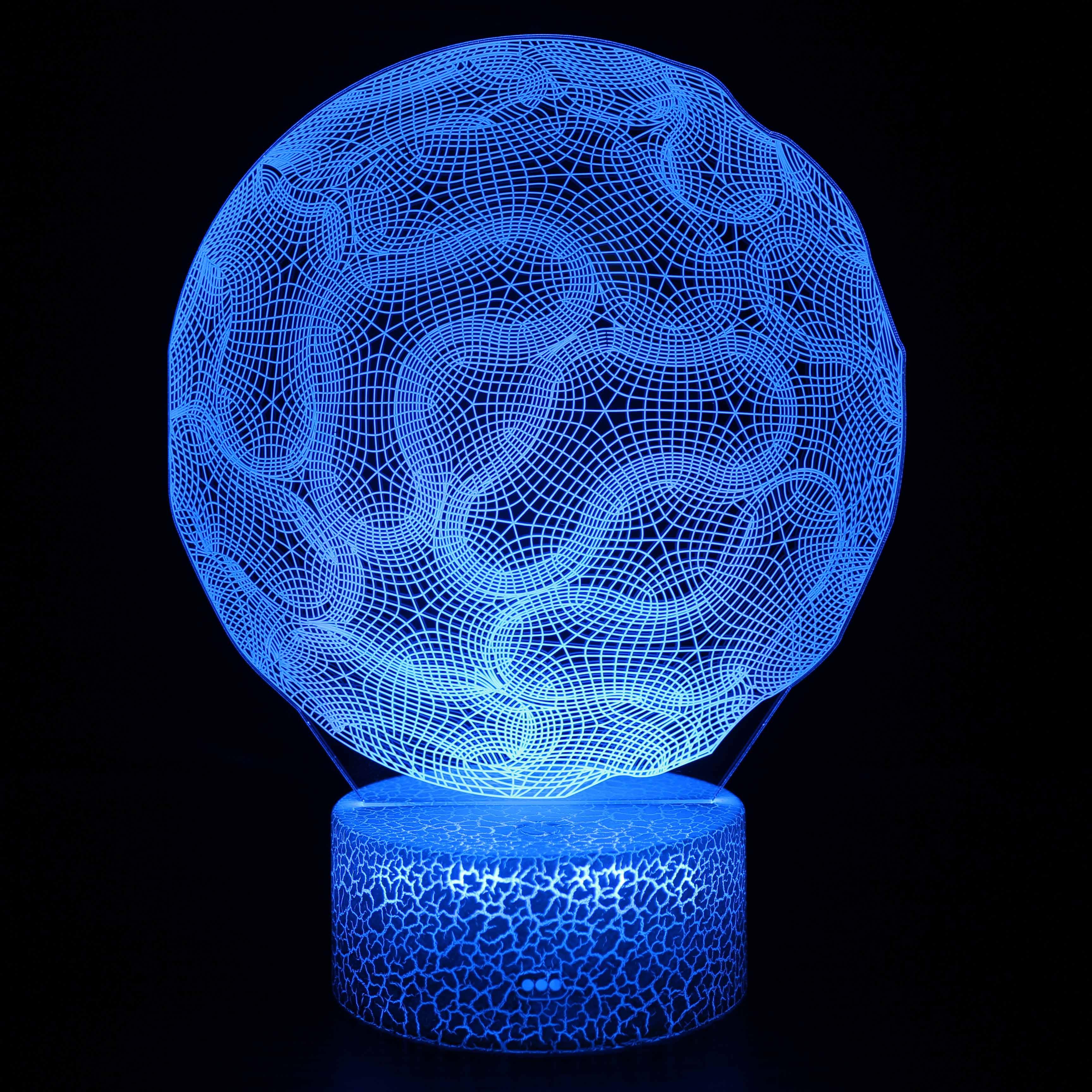 Abstract Sphere 3D Lamp with Remote and Touch Control-3D Optical Lamp