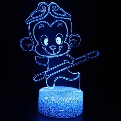 Cartoon Monkey 3D Lamp-3D Optical Lamp