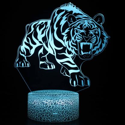 Realistic Tiger 3D Optical Illusion Lamp - 3D Optical Lamp
