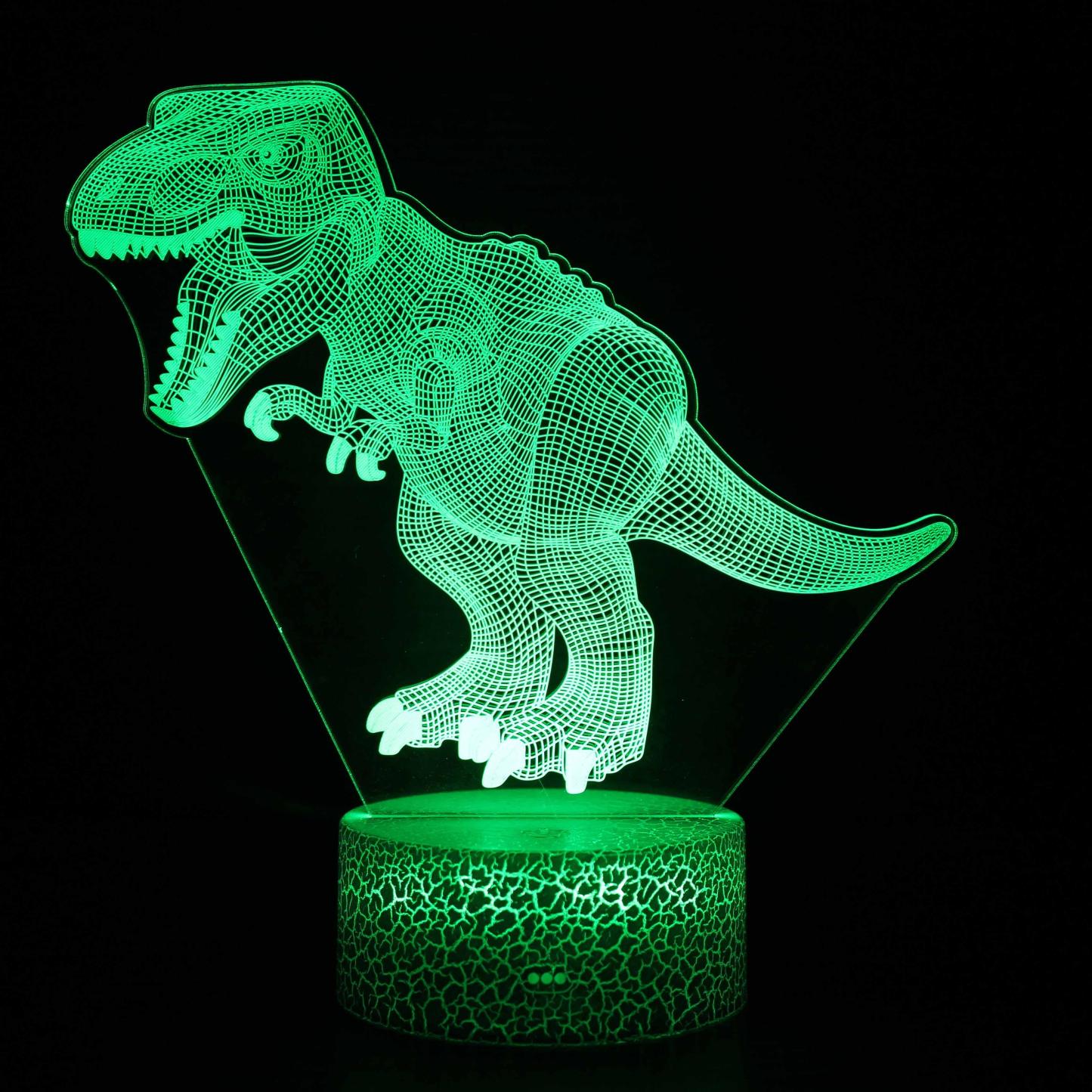 Realistic Huge Roaring T-Rex Dinosaur 3D Optical Illusion Lamp - 3D Optical Lamp