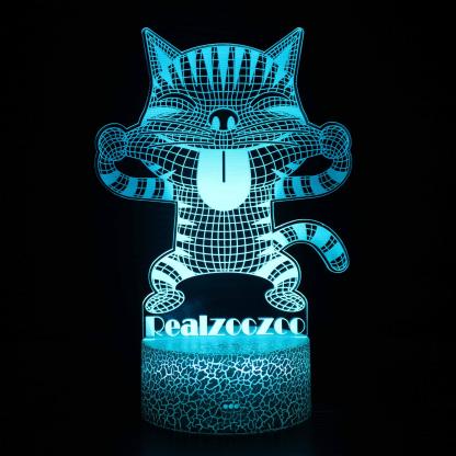 Realzoozoo Cat 3D Optical Illusion Lamp-3D Optical Lamp