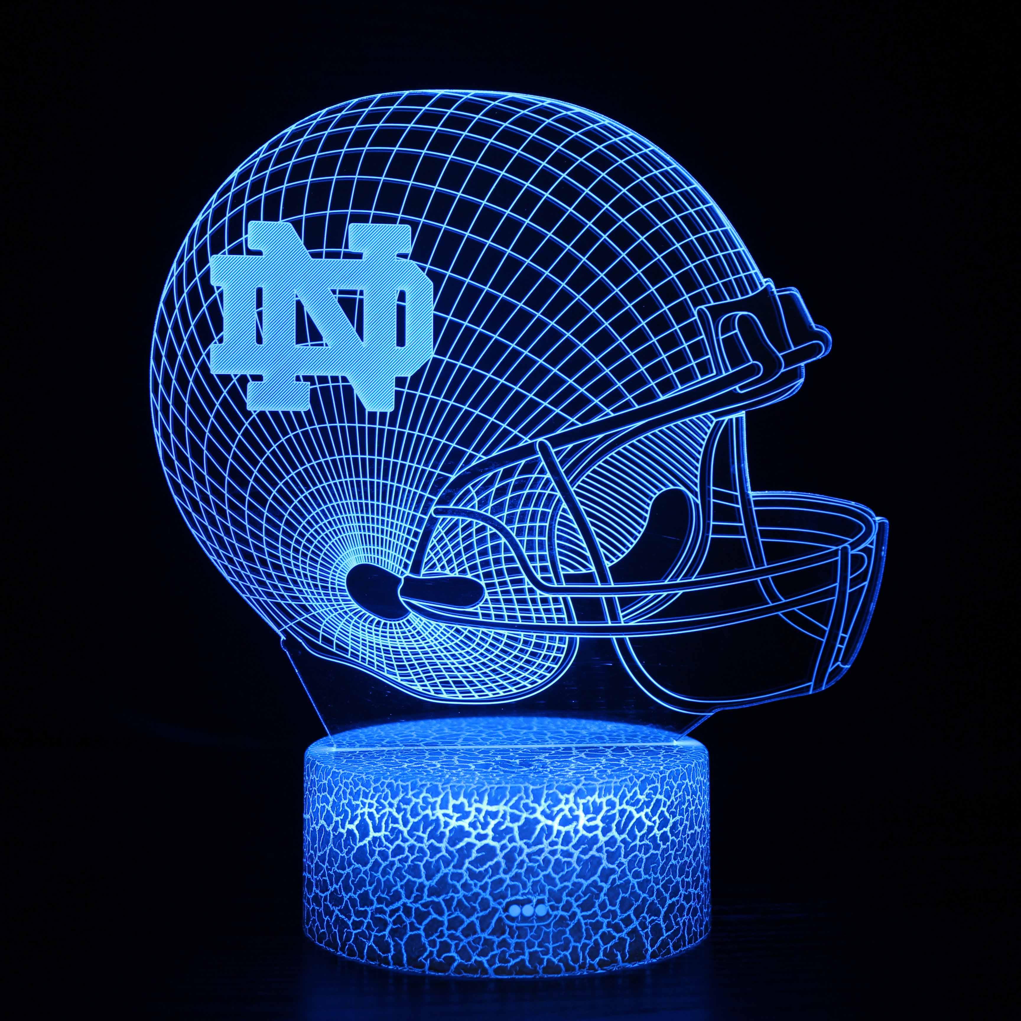 Del Norte Football Helmet 3D Optical Illusion Lamp-3D Optical Lamp